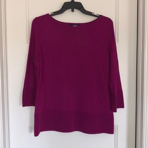 Wm’s Sweater Dark Pink-purple 3/4 Sleeve size S